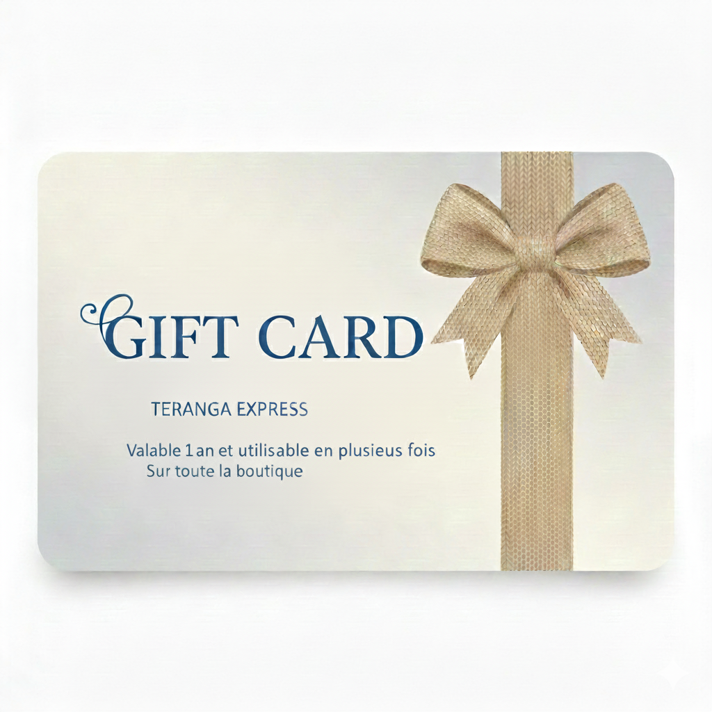 Carte-cadeau TerangaExpress — carte cadeau digitale pour offrir parfums et produits bien-être.