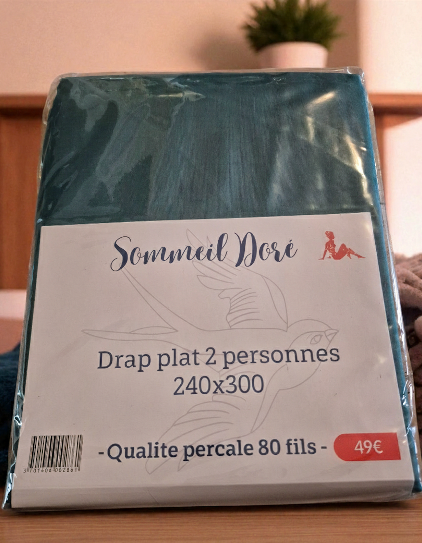 ✨  DRAPS COTON PERCALE 80 FILS  BLEU NUIT